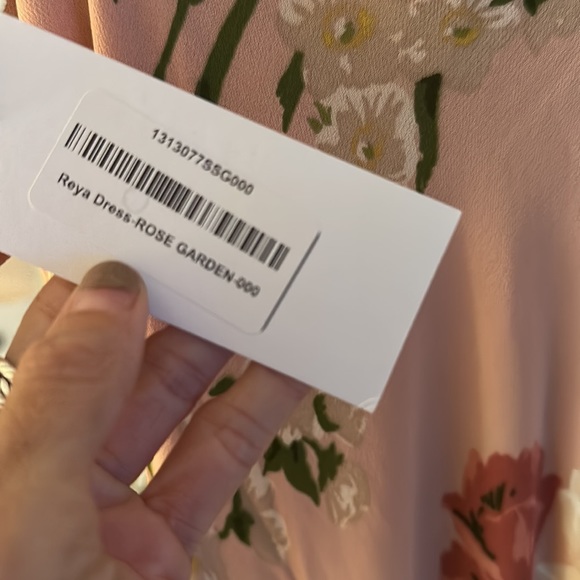 Reformation Raya OTS Midi Dress in Rose Garden 0 NWT - Picture 13 of 14